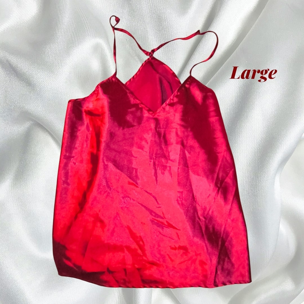 LRed Satin Cami Top
